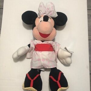 Disney Minnie Mouse Japanese plush with tag attached dress and flip flops